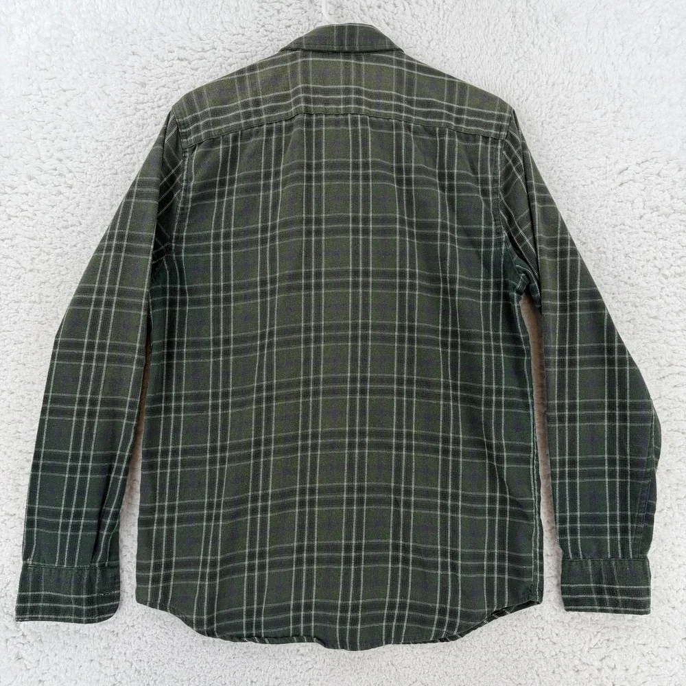 Levi's Shirt Mens Medium Green Plaid Flannel Long Sleeve Button Up Casual